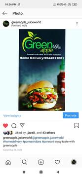 Green apple juice world cafe