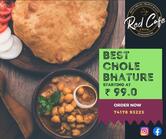 Red cafe and restaurant