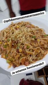 Geh das massas macarrão ao vivo