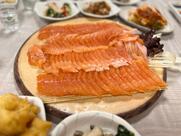 The document sushi restaurant trout fish farm