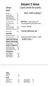 biryani 2 dosa