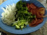 Macarrão e omelete do Giba