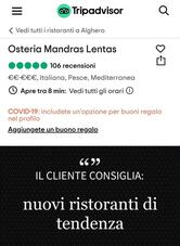 Ristorante Osteria Mandras Lentas