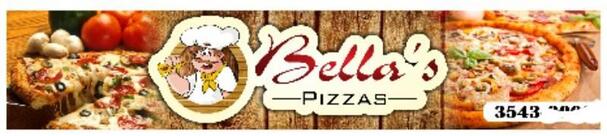 Bella's Pizzas 3543-5378/9877-5372 Ubiratã PR