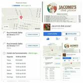 Jacomo's disk pizzas".