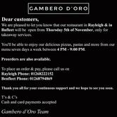 Gambero D'oro Rayleigh