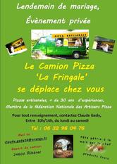 Pizza à Ribérac, camion pizza à emporter La Fringale