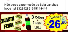 Bola lanches lanchonete e pizzaria