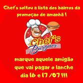 Chef's Burguer - Pizzaria & Hamburgueria