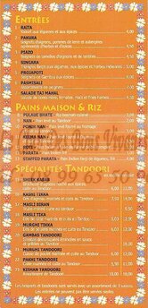 Taj Mahal : restaurant indien Le Mans