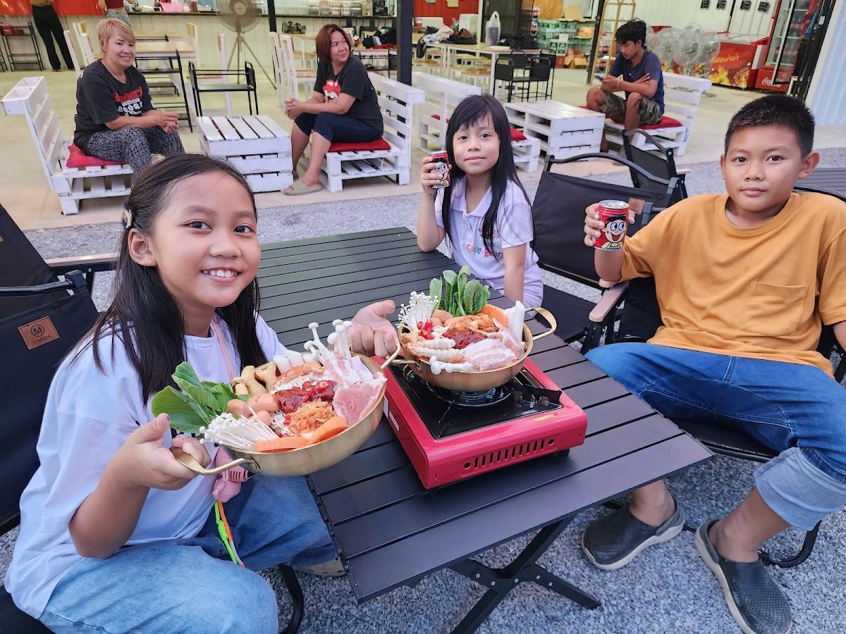 Summa La Restaurant for Grilled Meat and Vegetables, Opposite Lotus's. Lom Sak Town