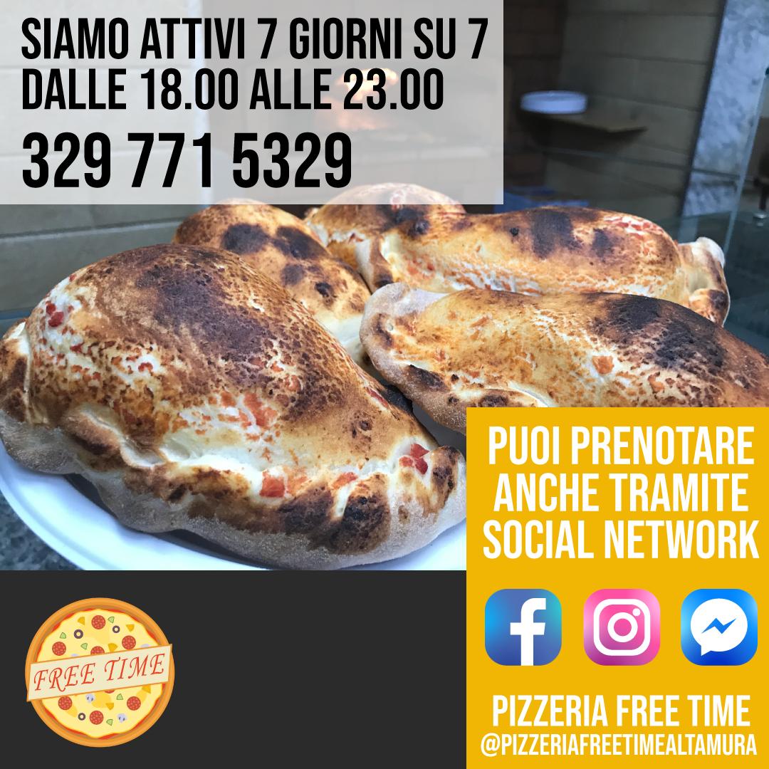 Pizzeria Free Time - Pizze da Asporto e Panzerotti al Forno