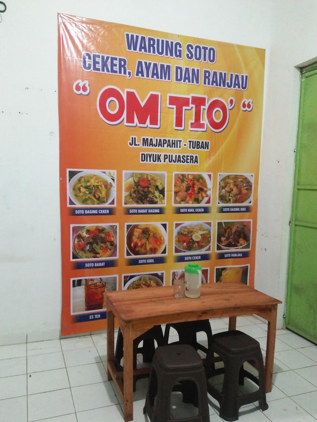 Warung soto ceker ayam ranjau om Tio