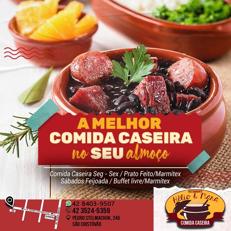 Comida caseira Hélio e Mara