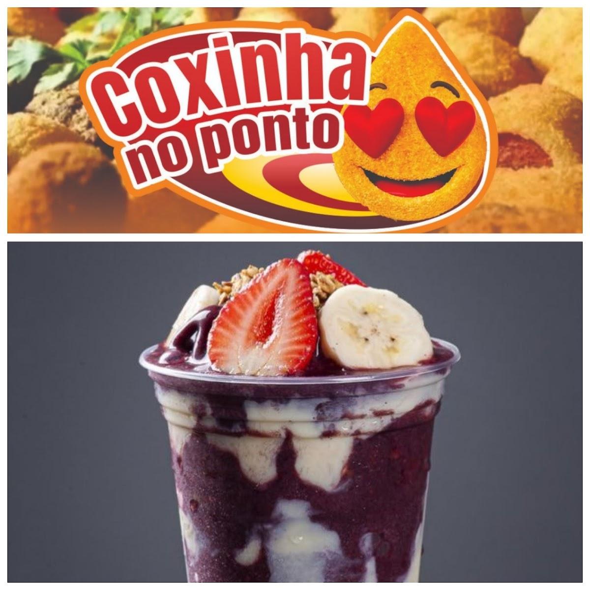 Coxinha no ponto salgados e Áçai