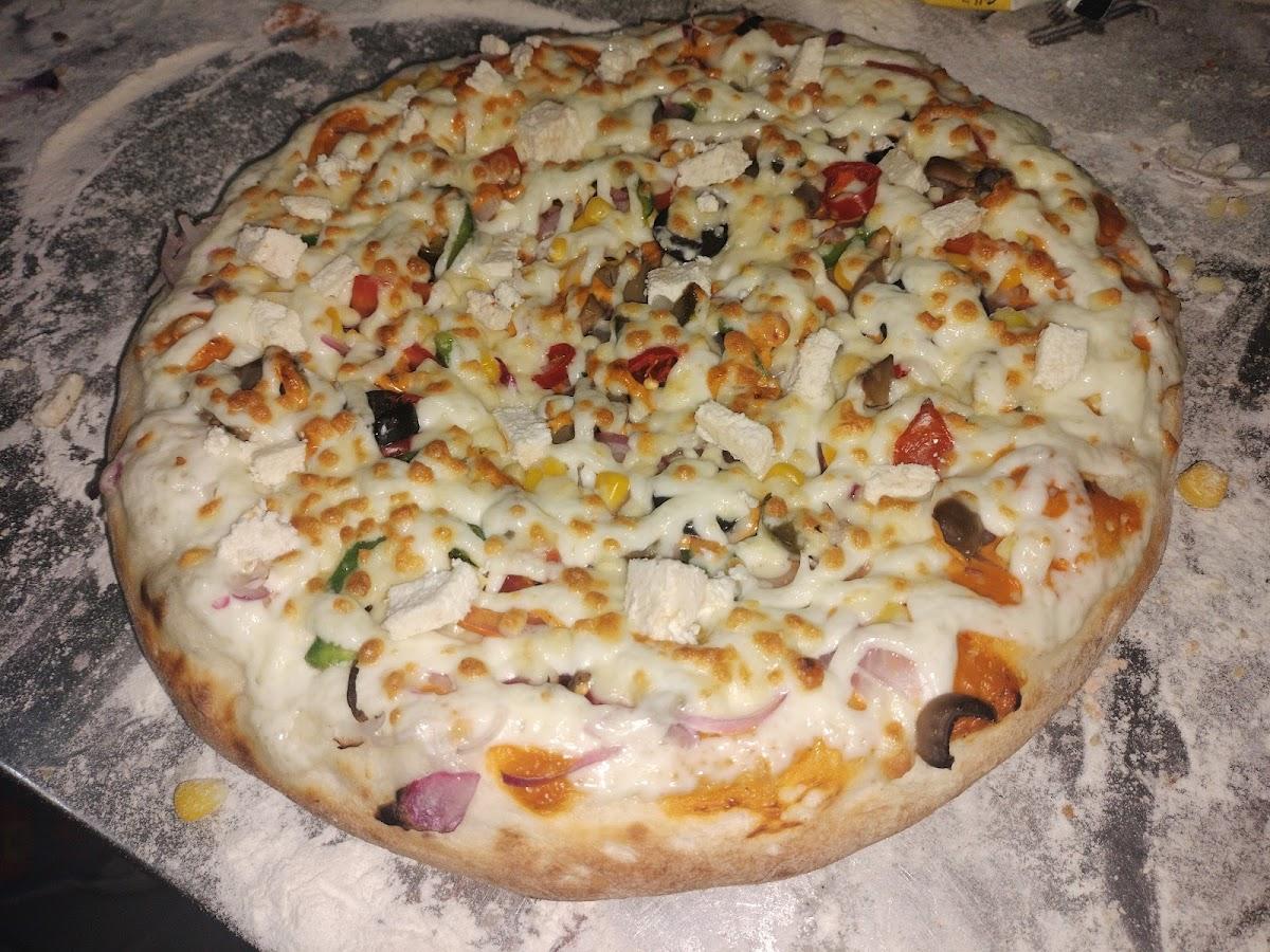 Delicious pizza burger