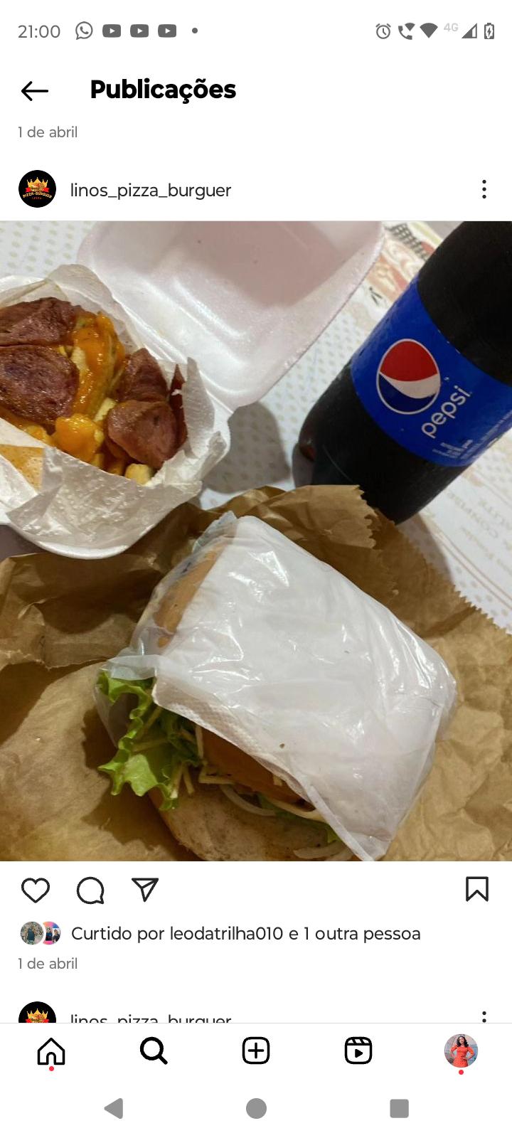 Lino's pizza-burguer