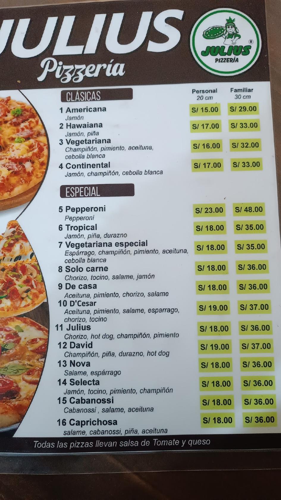 Pizzería Julius