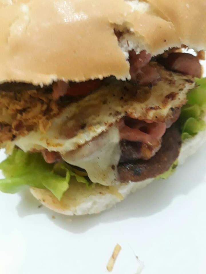 Point do hambúrguer em caf