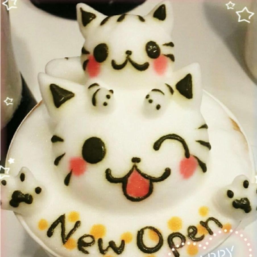 咕嚕貓3d立體拉花·台中禮客市政店·咖啡下午茶餐廳