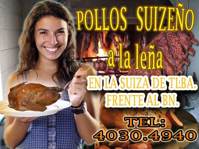 Pollos Suizeño a La Leña.