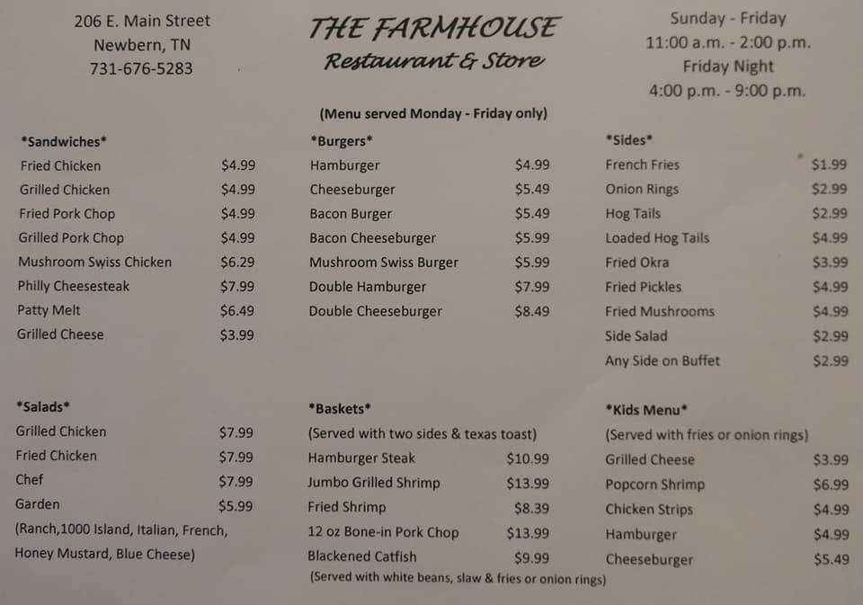 The Farmhouse Newbern TN