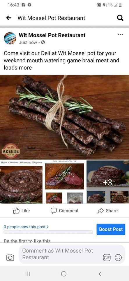 Wit Mossel Pot Restaurant Elands Bay