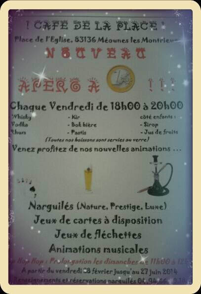 Café de la place Méounes-lès-Montrieux