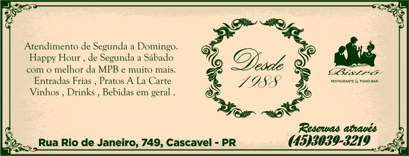 Bistrô Restaurante e Bar. Cascavel PR