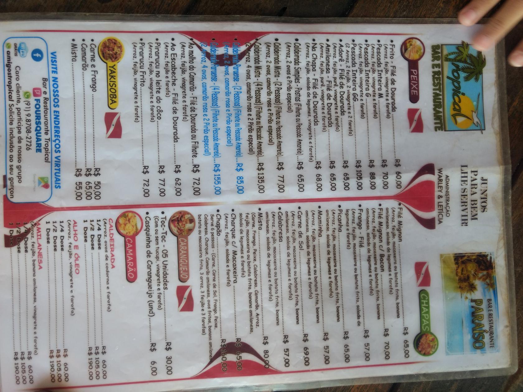 Restaurante Tropical Mosqueiro - Pará