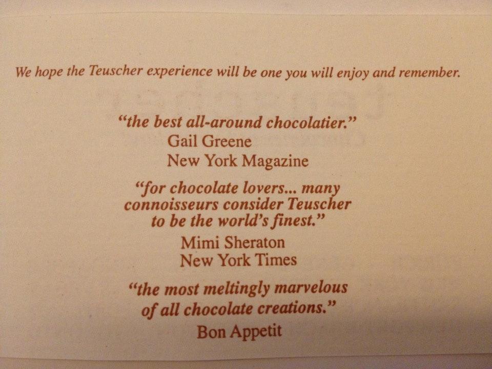 Teuscher Chocolates of Switzerland