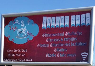 Cup of Joy Coffee Shop and Bake O'licious Home Industry