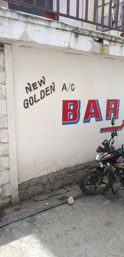 New golden bar restaurant