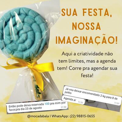 Moça da Bala BALAS DE COCO BALA BAIANA DOCES PARA FESTAS INFANTIS