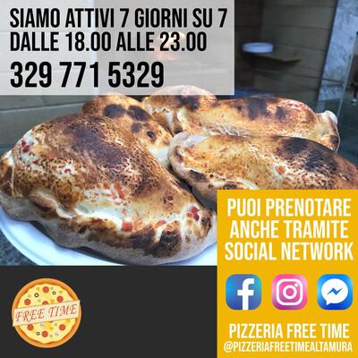 Pizzeria Free Time - Pizze da Asporto e Panzerotti al Forno