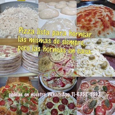 Pizza lista para hornear. VOLVIÓ LA MAÑOSA