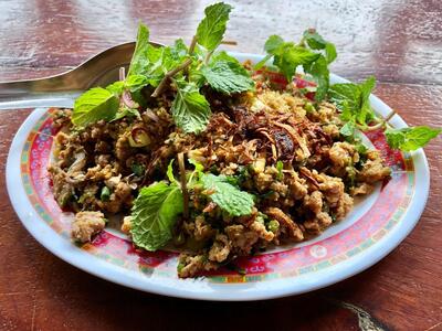 Hey Tee's Duck Salad, Sak Long Area, Many Types of Duck Dishes