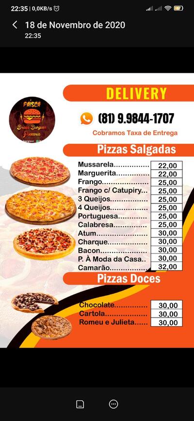 Faísca Brasa Burguer e Pizzaria