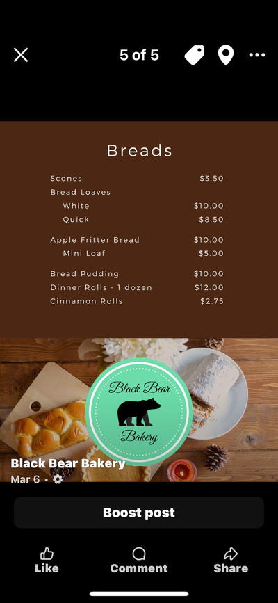 Black bear bakery