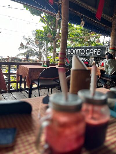 Bonito Cafe Varkala papanasham Beach Sea food restaurant