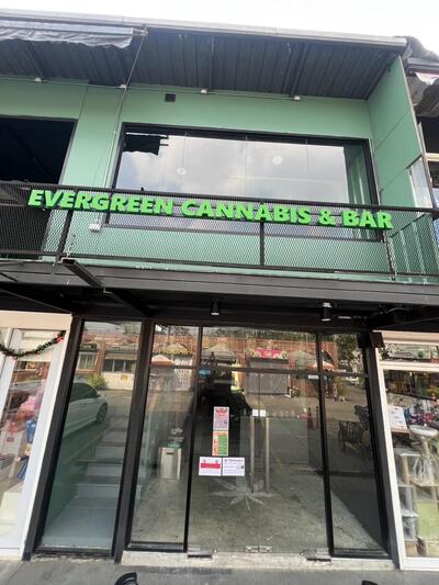 Evergreen cannabis and bar