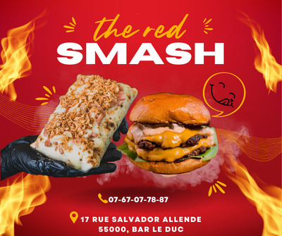 The red Smash tacos & Burger bar-le-duc