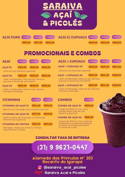 Saraiva Açaí e Picolés