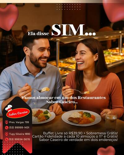 Restaurante Sabor Caseiro da Tupy Silveira em Bagé