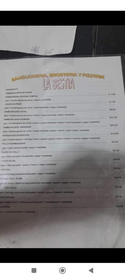 Sangucheria La Bestia