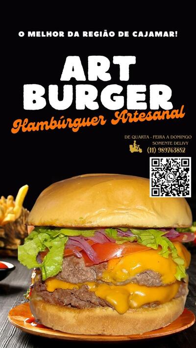 Art burguer ( hambúrguer artesanal.)