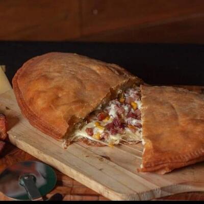 Pizza frita baita chão