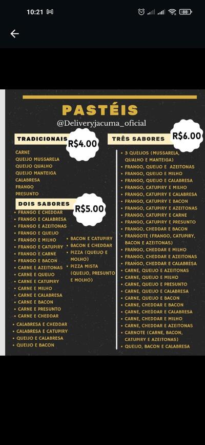 Delivery de Jacumã oficial