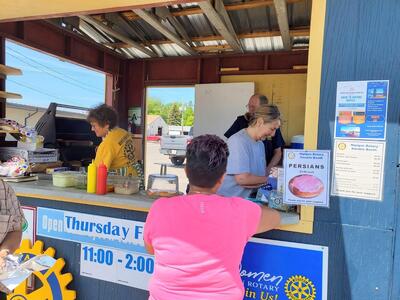 Rotary Club Hamburger Stand summer only
