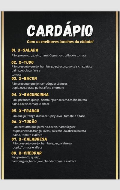 Lanchonete novo sabor